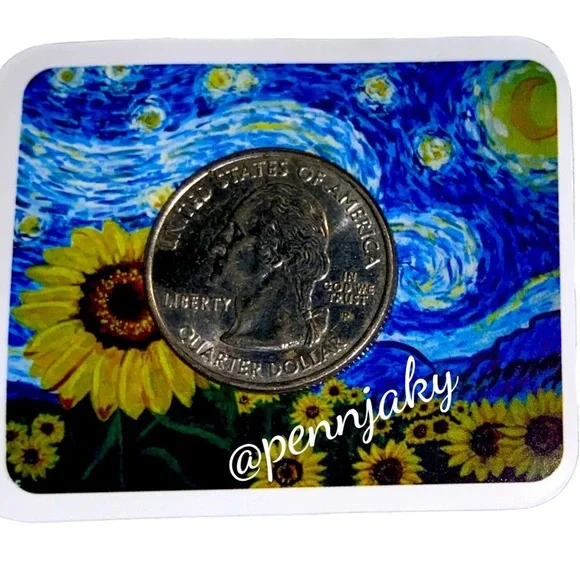 🌻2 For $9 Or 4 For $15🌻 Sunflower Starry Night Decal - Picture 2 of 2